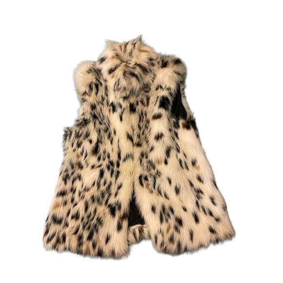 Michael Kors - Faux Fur Leopard Vest- Small - Picture 1 of 3